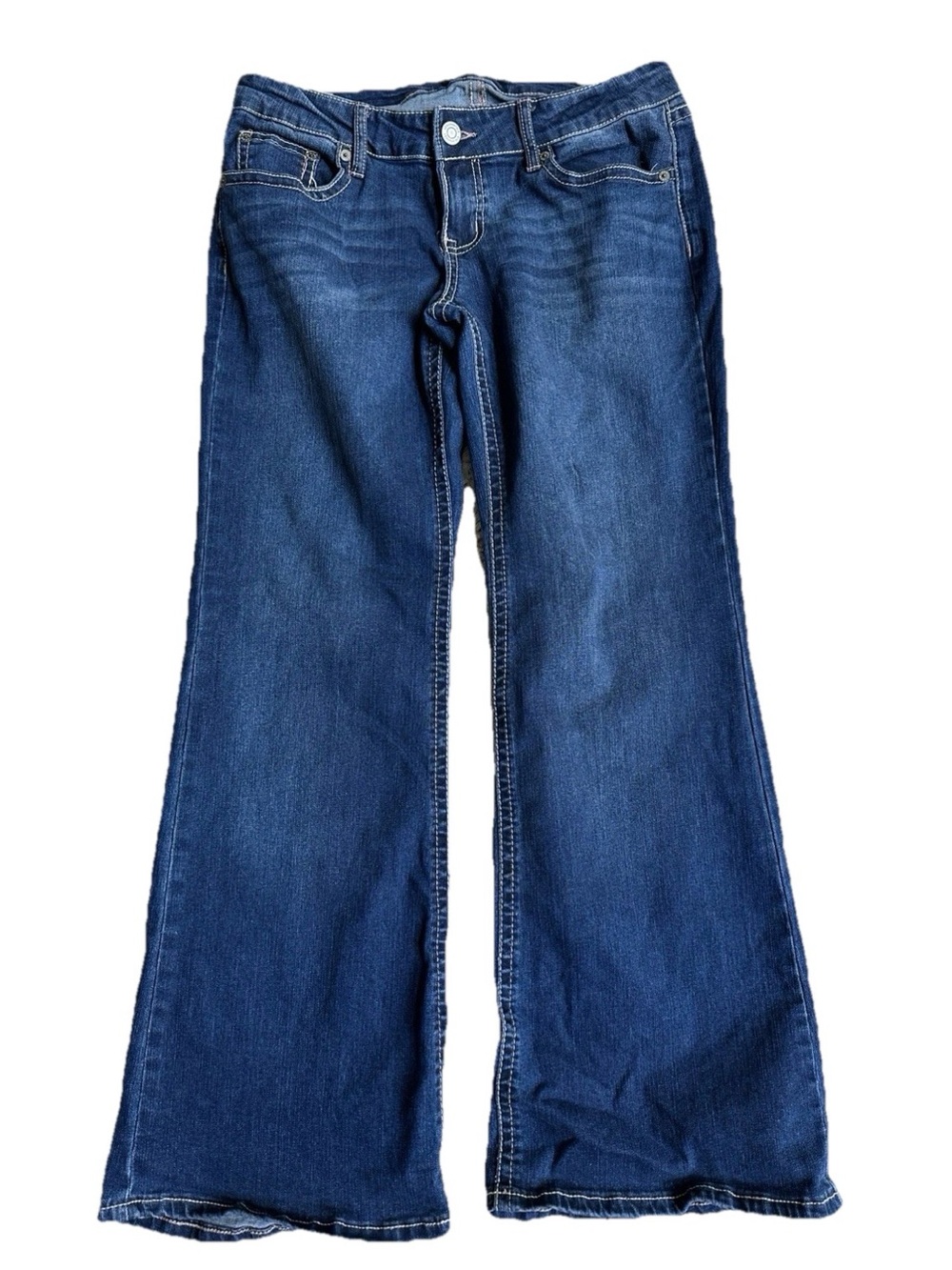 Aeropostale Women's Low Rise Stretch Flare Dark Wash Jeans Size 8S